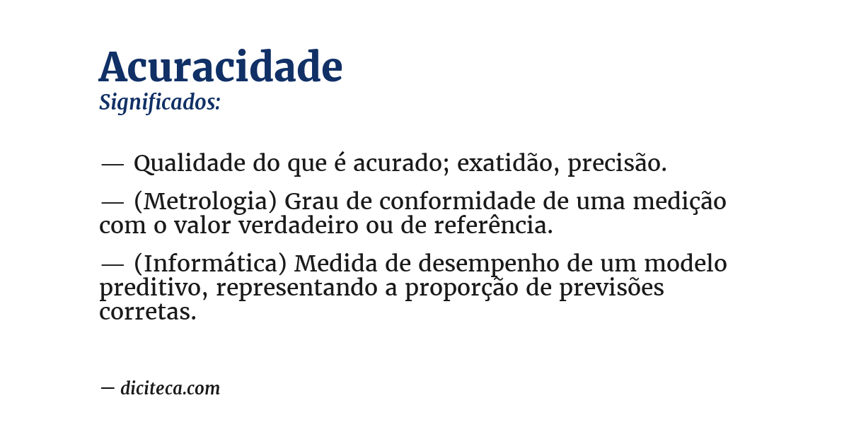 Significado de acuracidade
