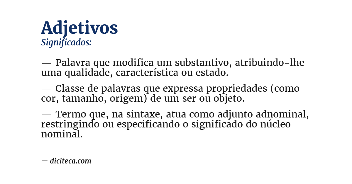 Significado de adjetivos