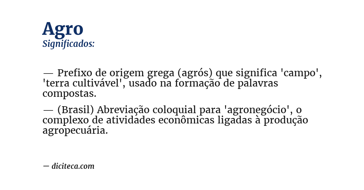 Significado de agro