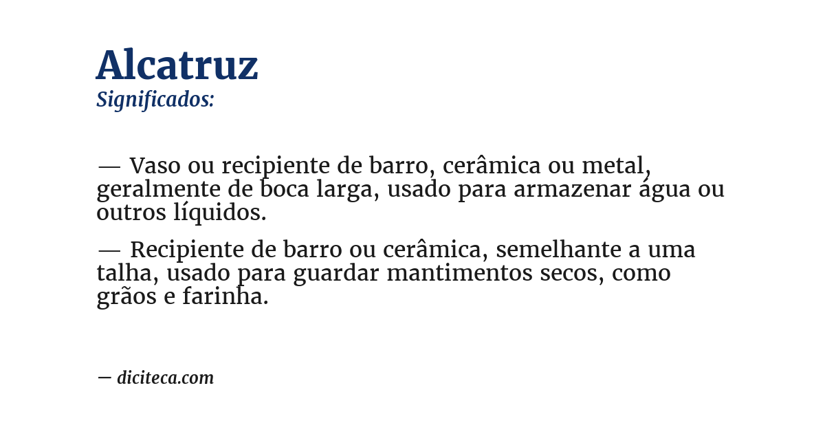 Significado de alcatruz