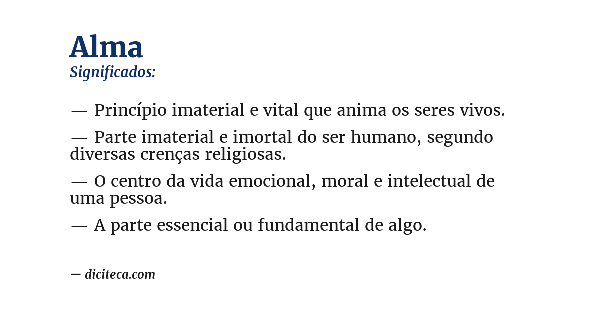 Significado de alma