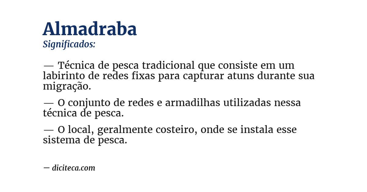 Significado de almadraba