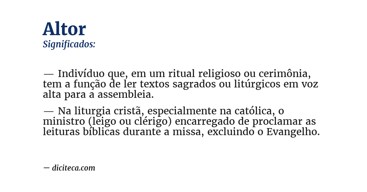 Significado de altor
