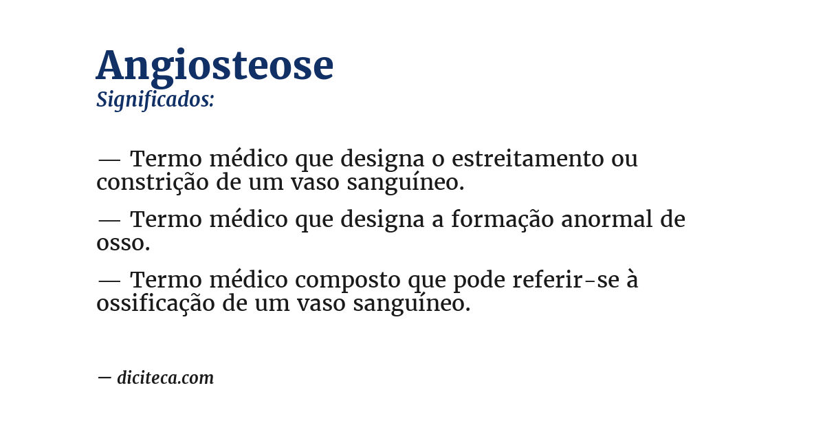 Significado de angiosteose