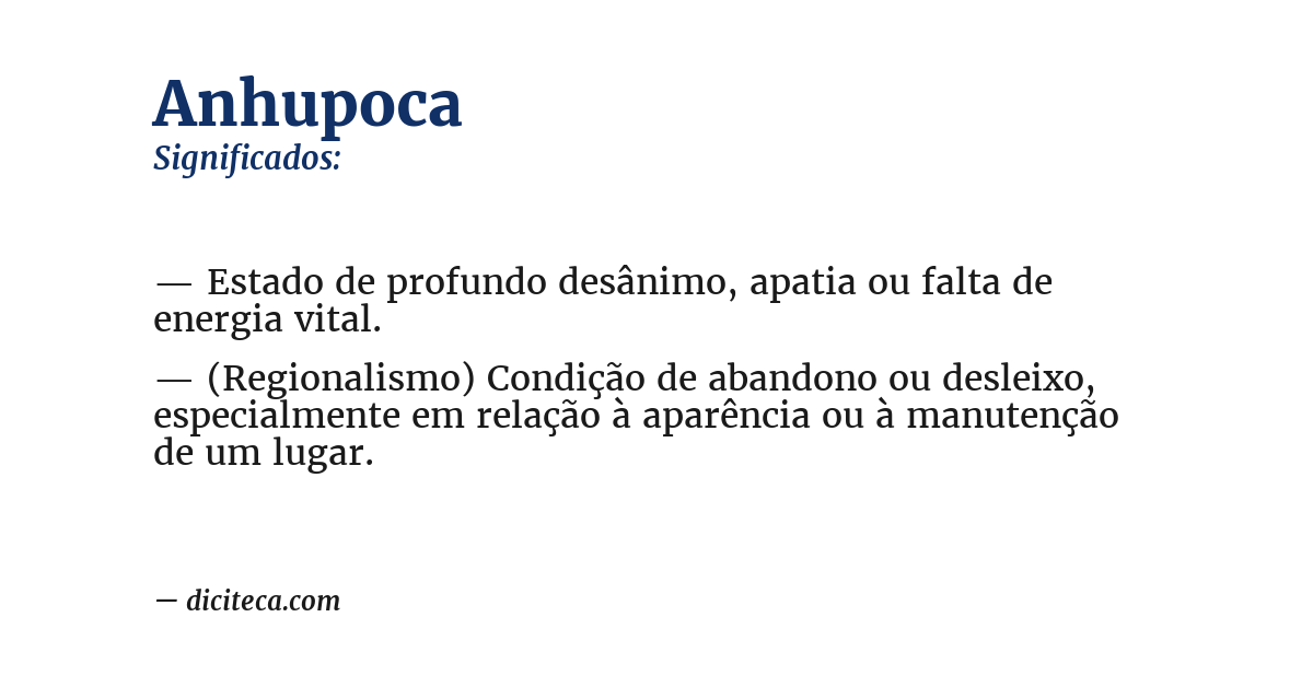 Significado de anhupoca