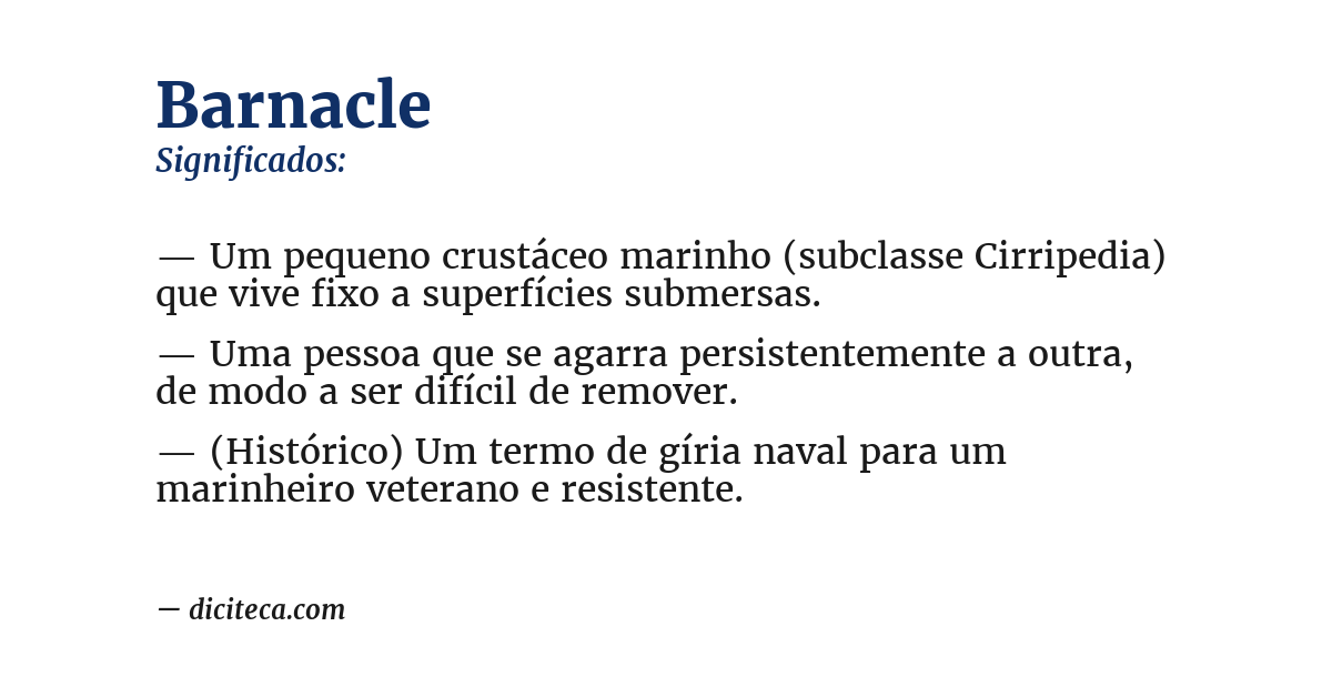 Significado de barnacle