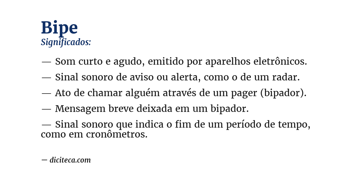 Significado de bipe