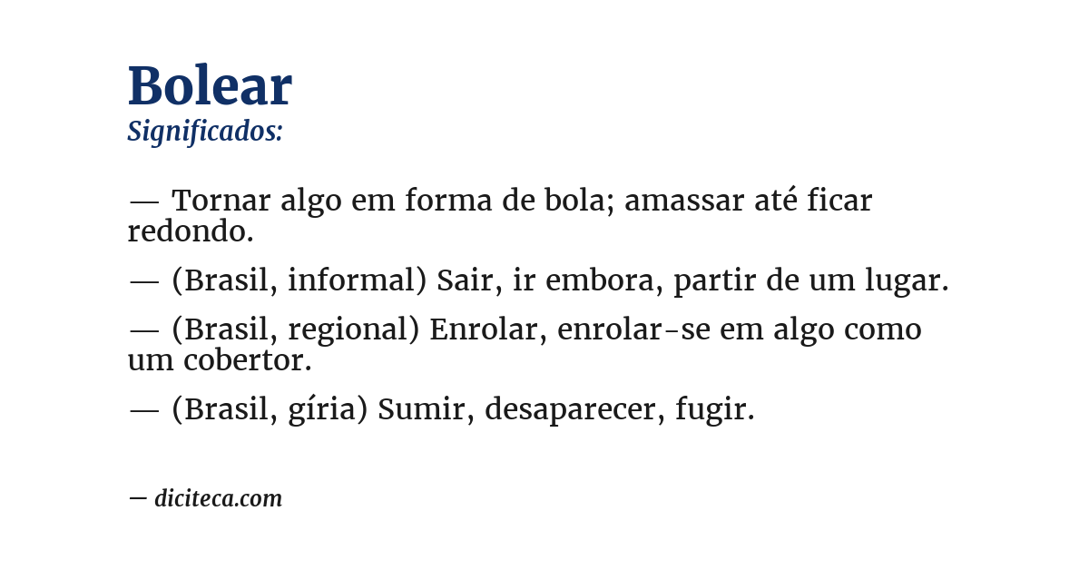 Significado de bolear