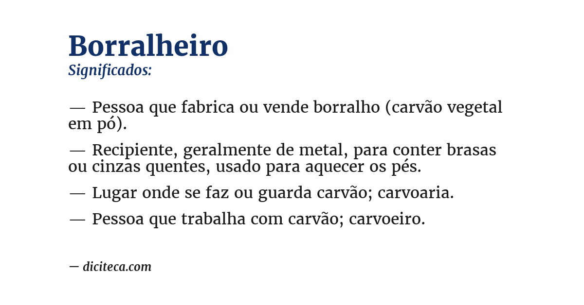 Significado de borralheiro