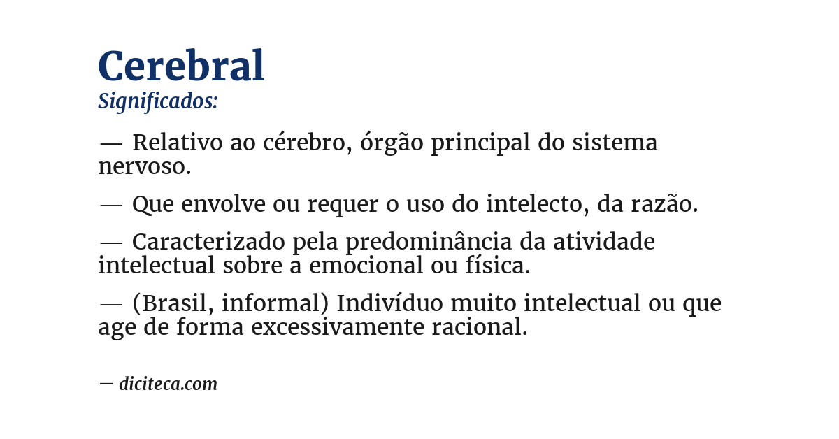 Significado de cerebral