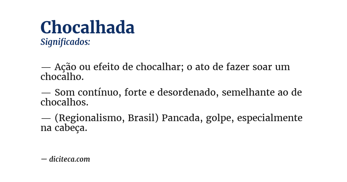 Significado de chocalhada