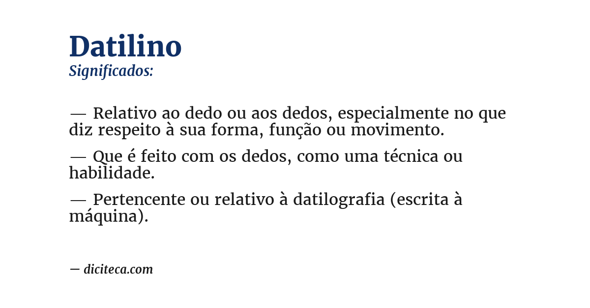 Significado de datilino