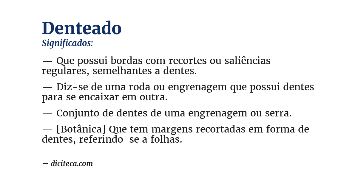 Significado de denteado