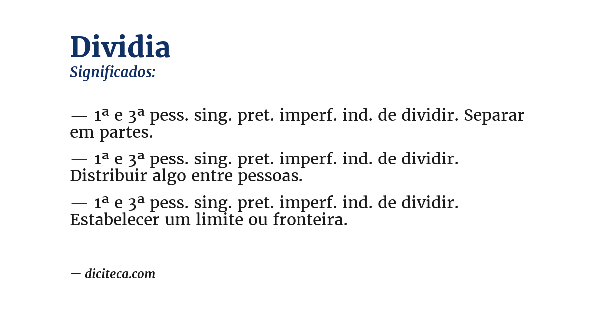 Significado de dividia