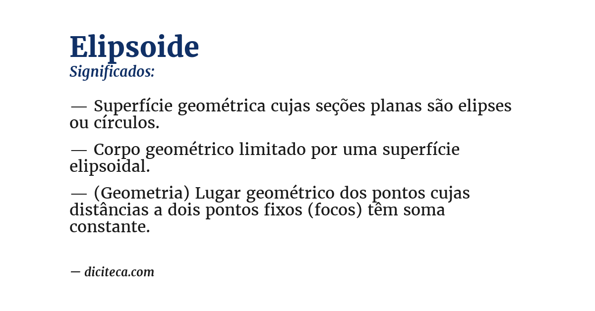 Significado de elipsoide
