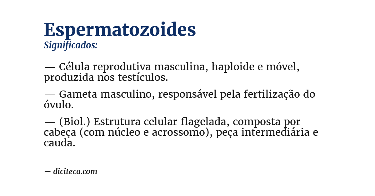 Significado de espermatozoides