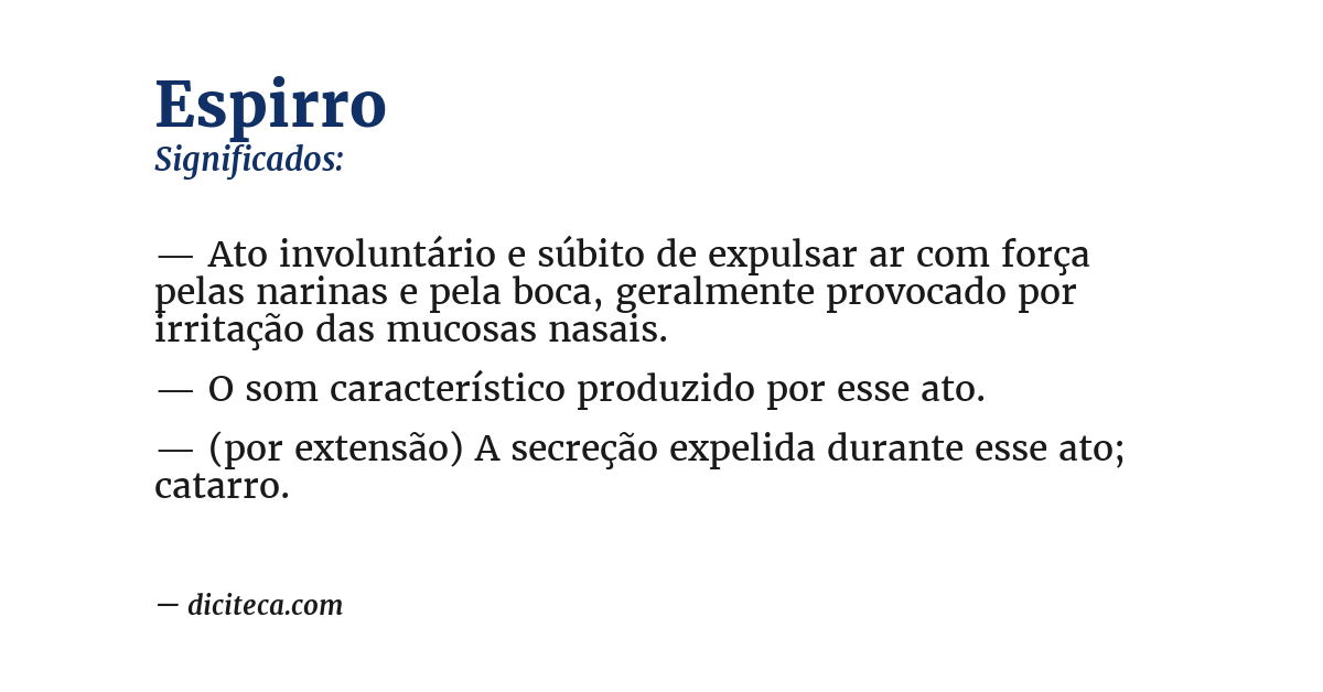 Significado de espirro