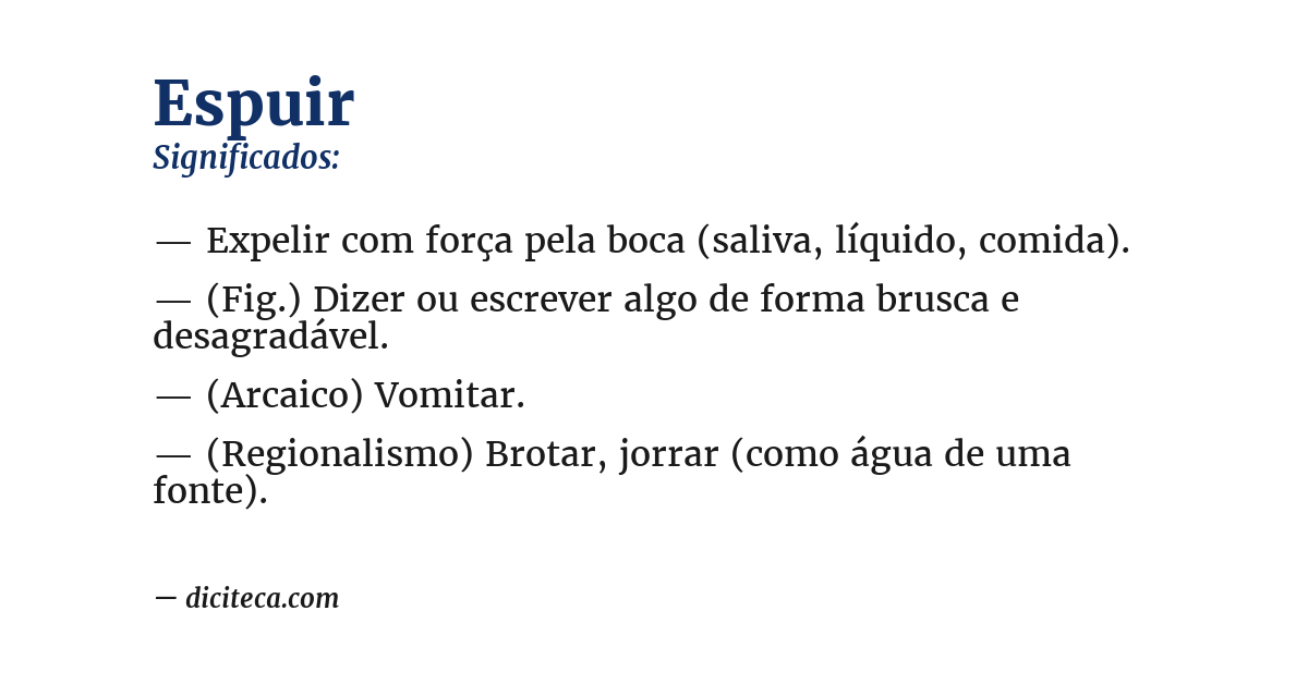 Significado de espuir