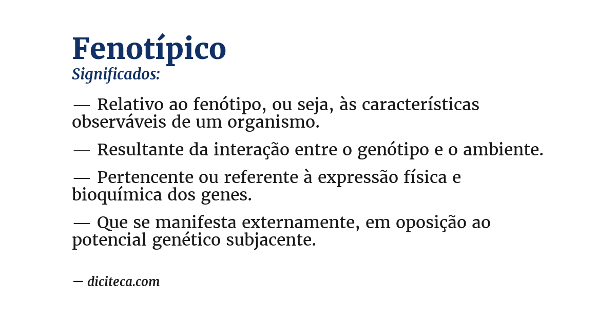 Significado de fenotípico