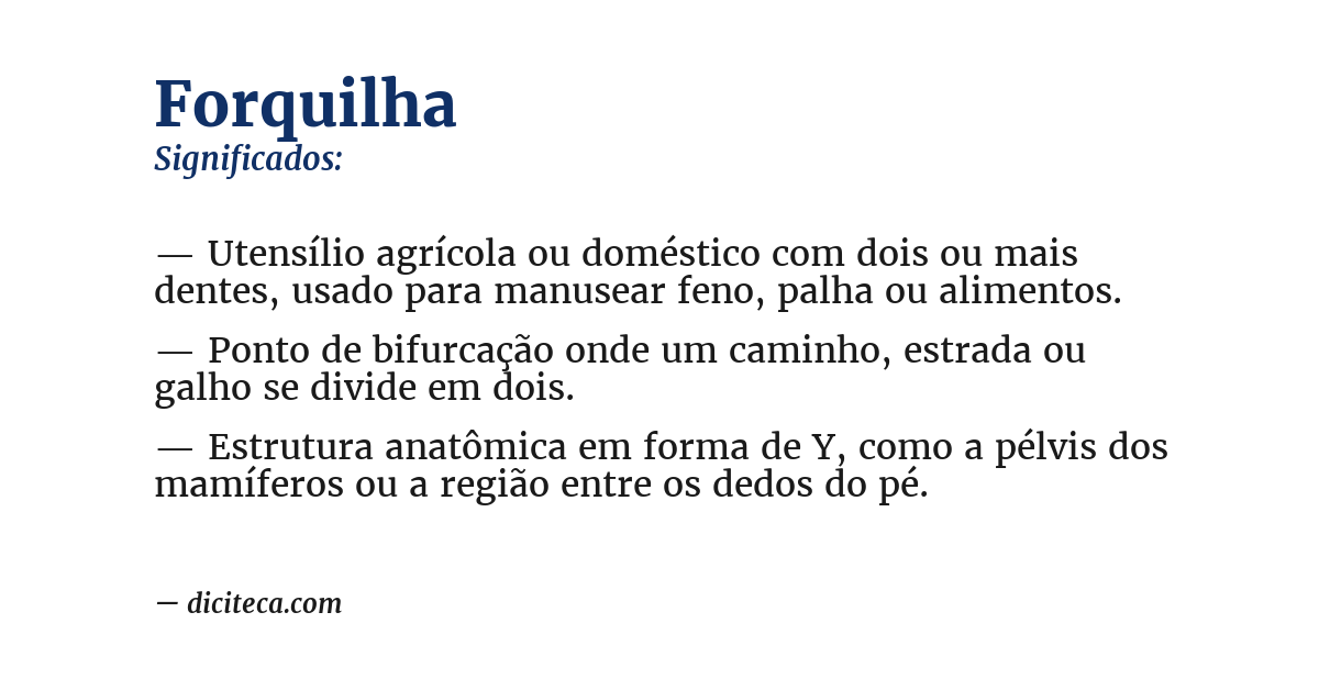 Significado de forquilha