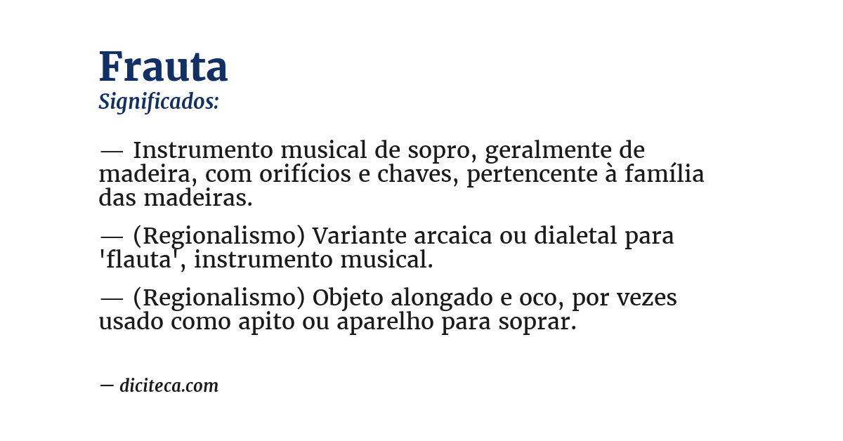 Significado de frauta