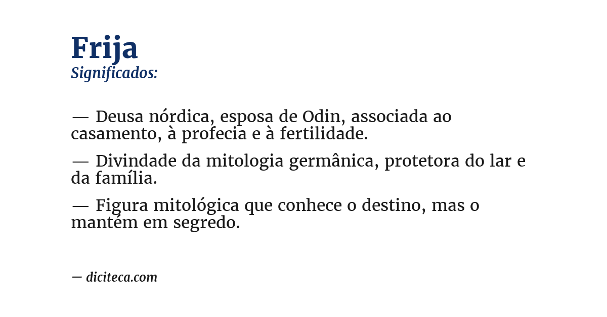 Significado de frija