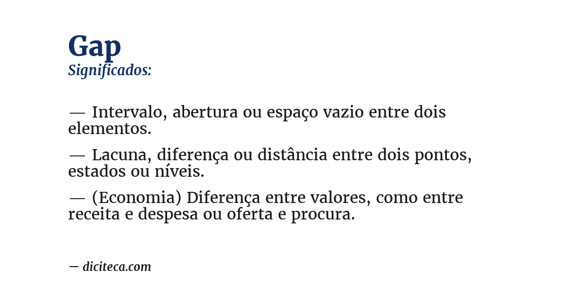 Significado de gap