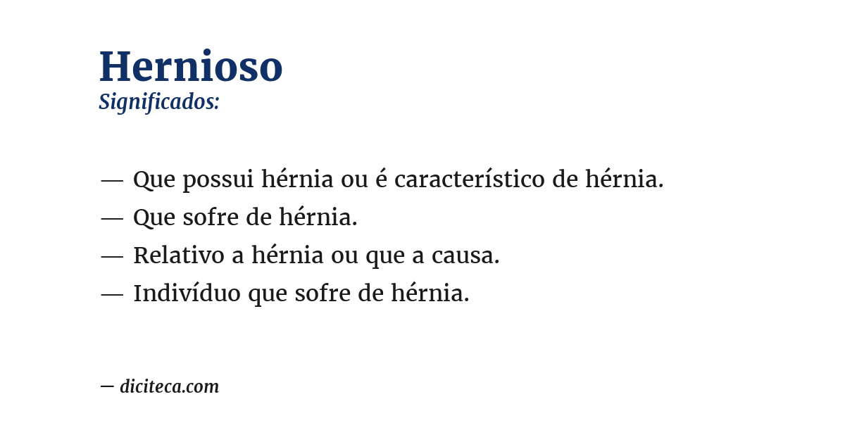 Significado de hernioso