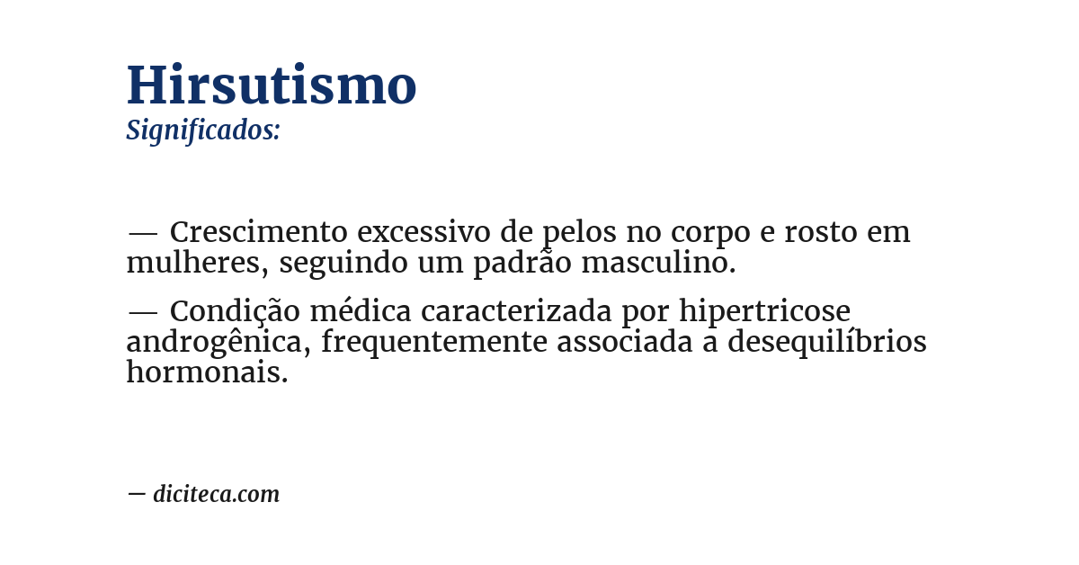 Significado de hirsutismo