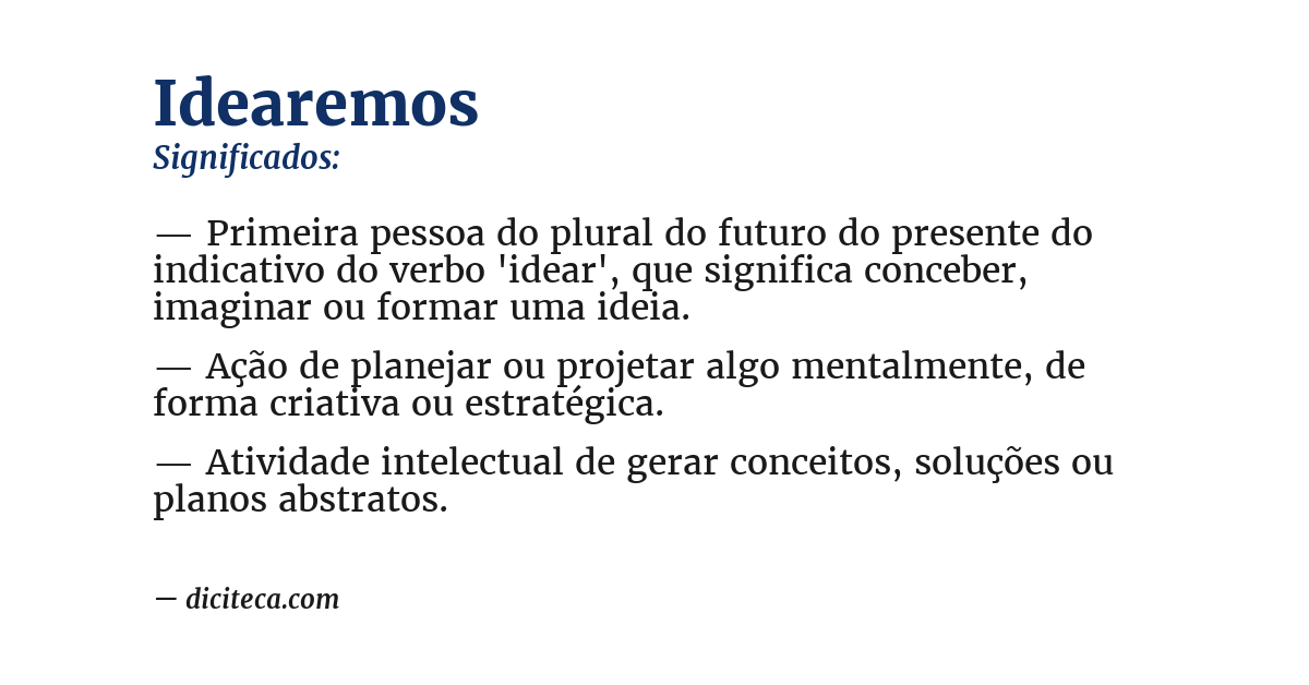 Significado de idearemos
