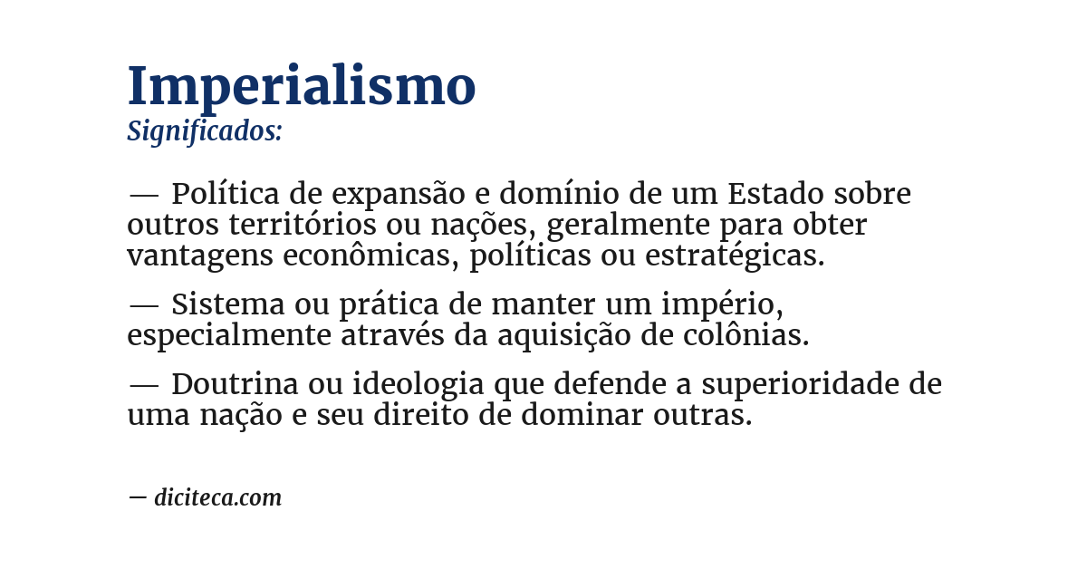 Significado de imperialismo