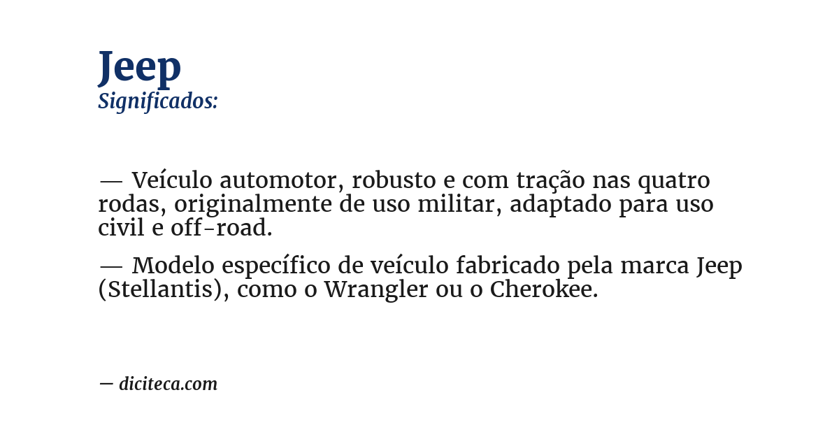 Significado de jeep