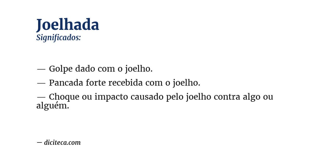 Significado de joelhada
