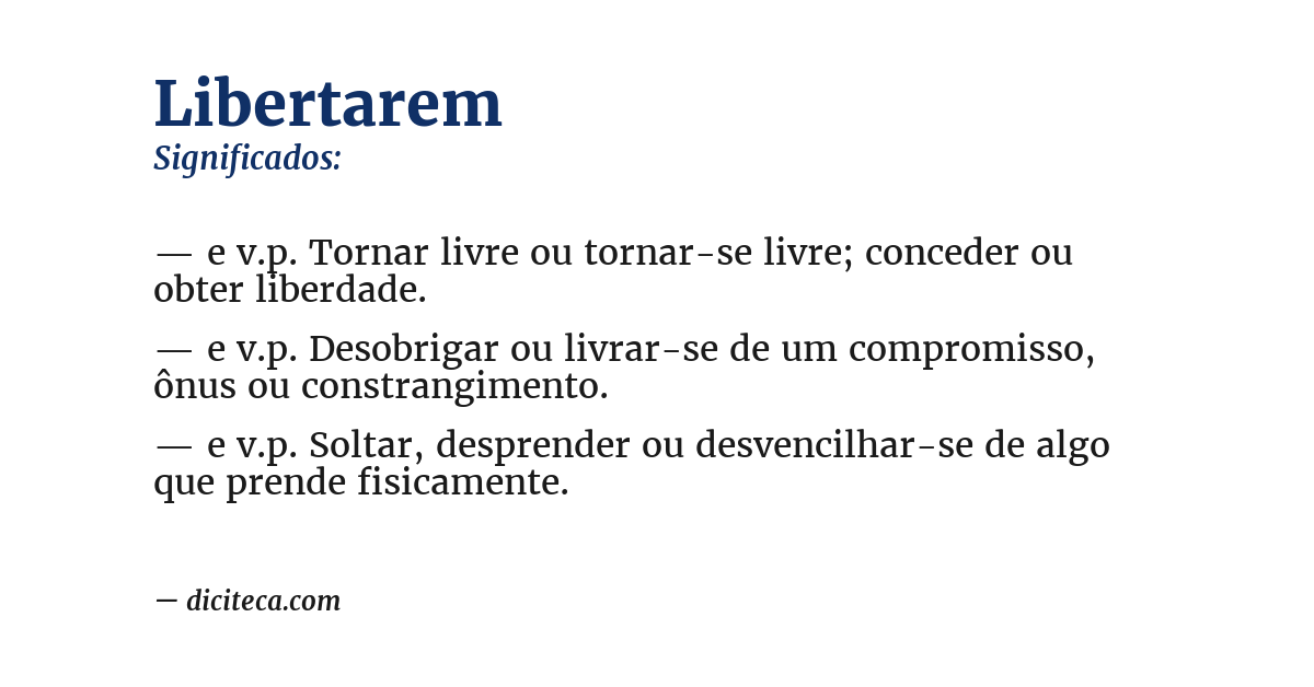 Significado de libertarem