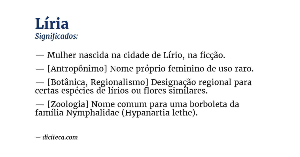 Significado de líria