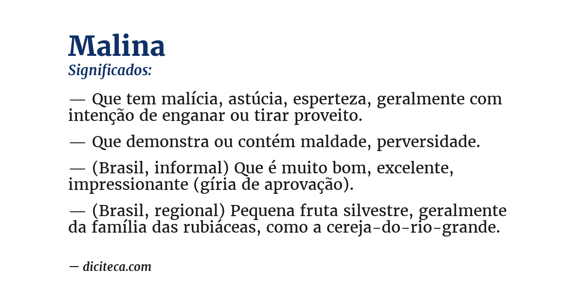 Significado de malina