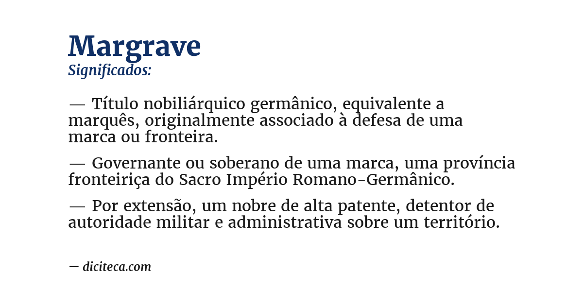 Significado de margrave