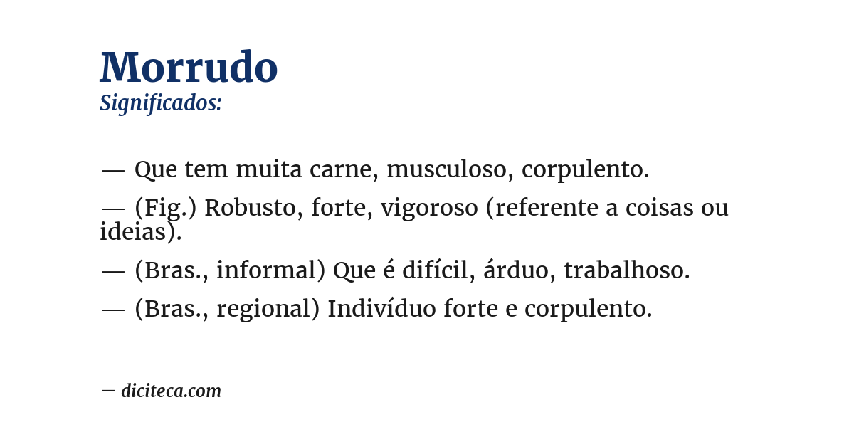 Significado de morrudo