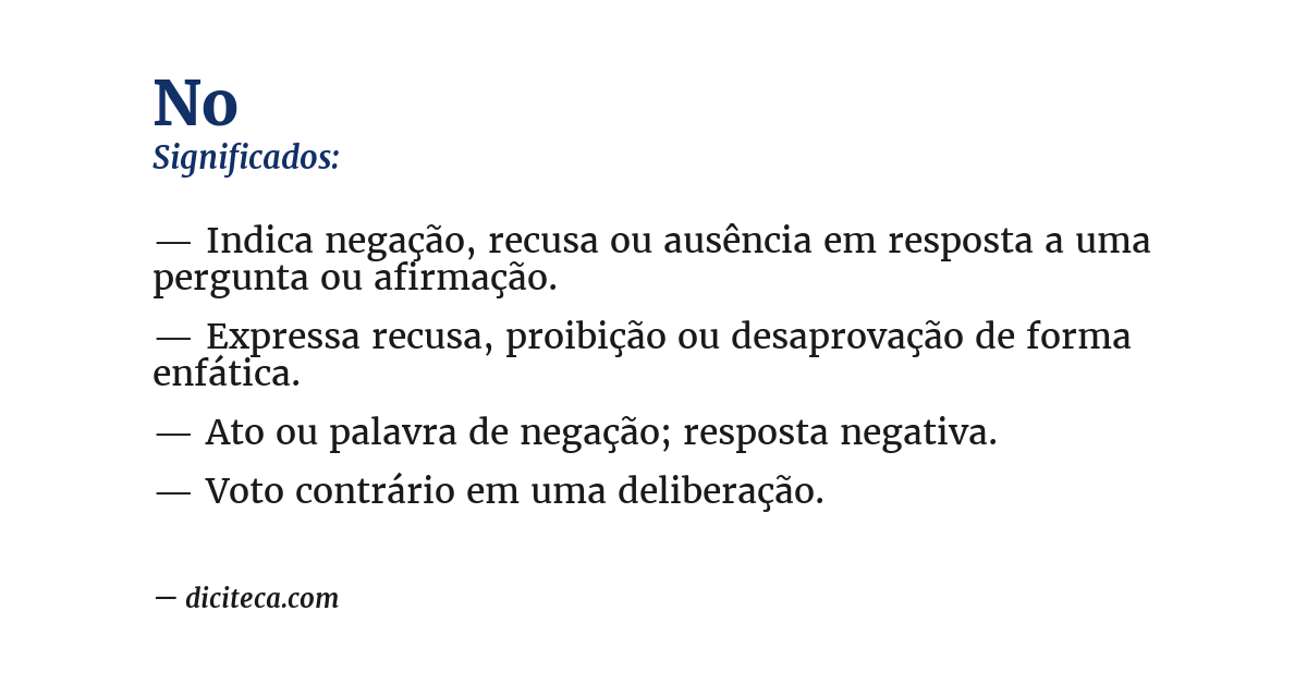 Significado de no