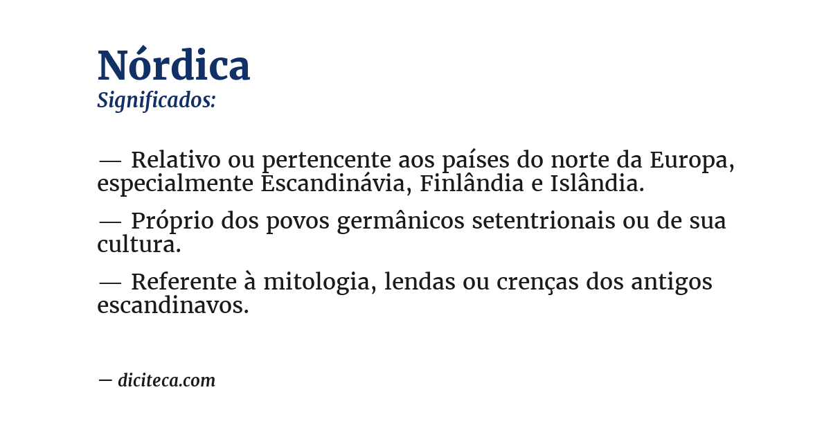 Significado de nórdica