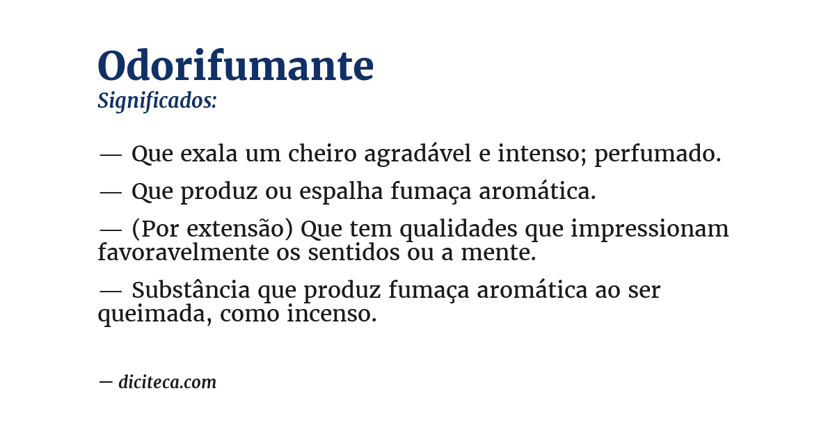 Significado de odorifumante