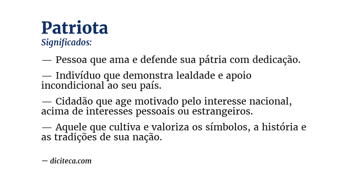 Significado de patriota
