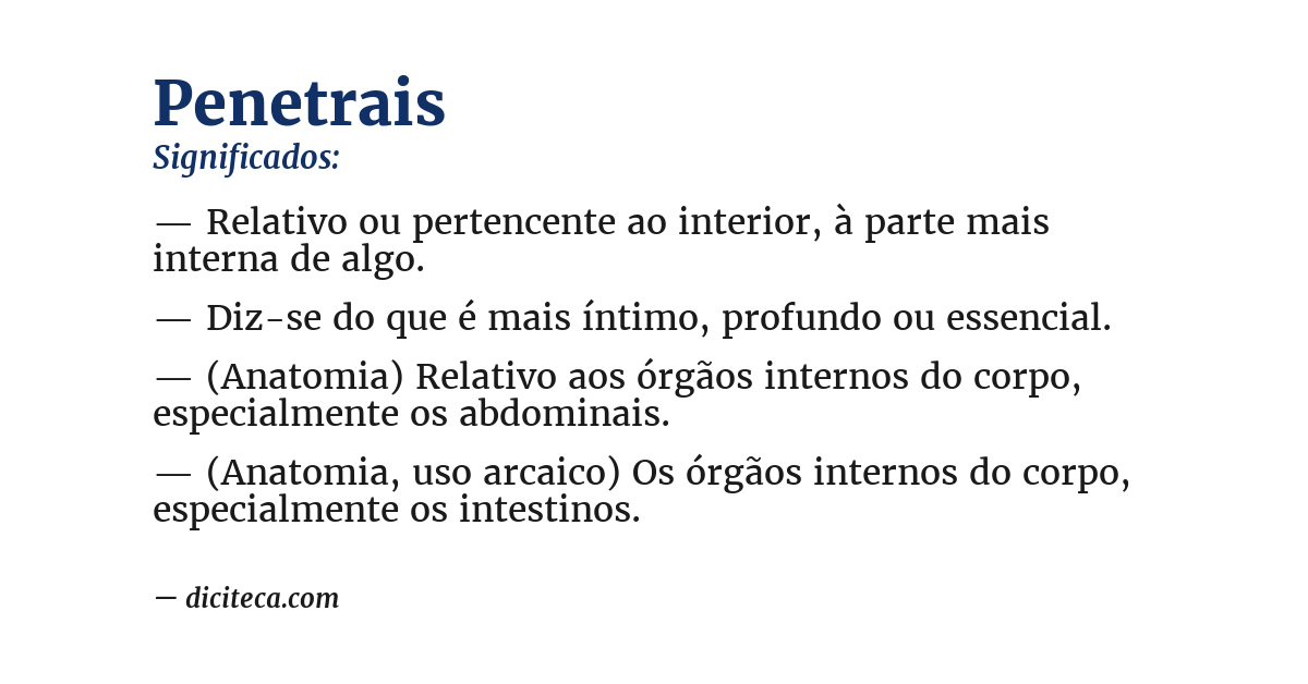 Significado de penetrais
