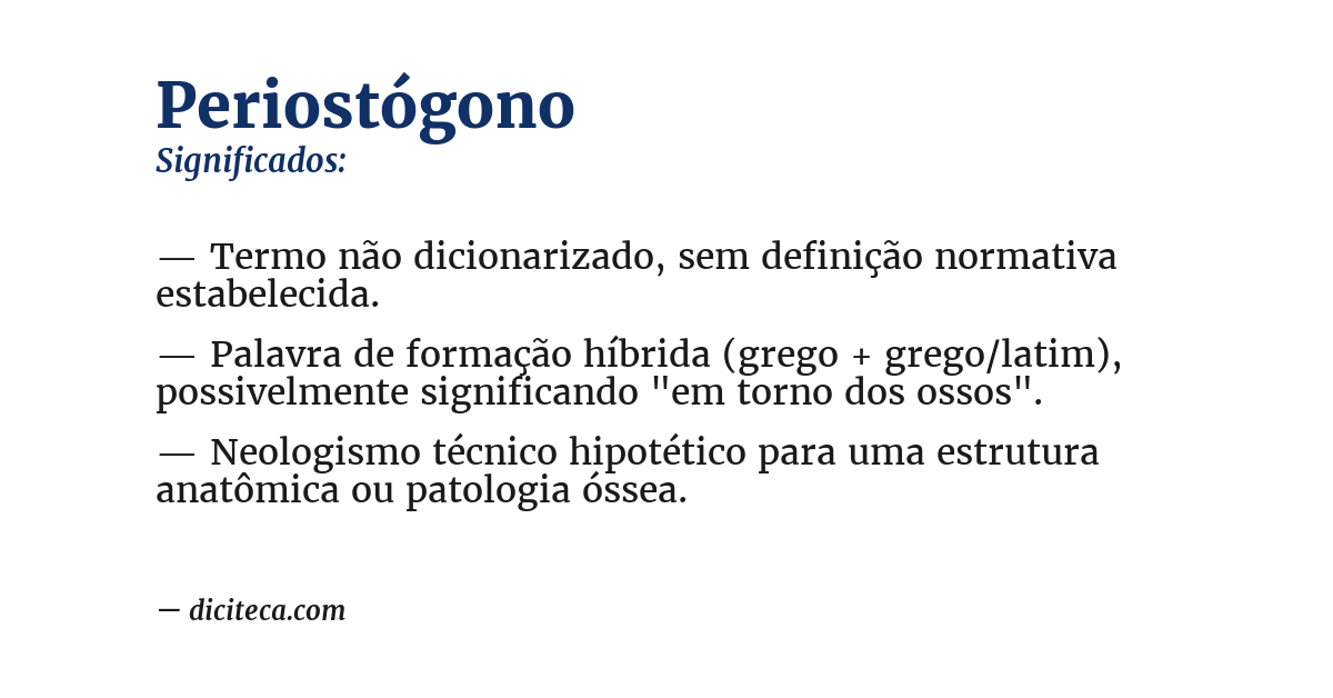 Significado de periostógono