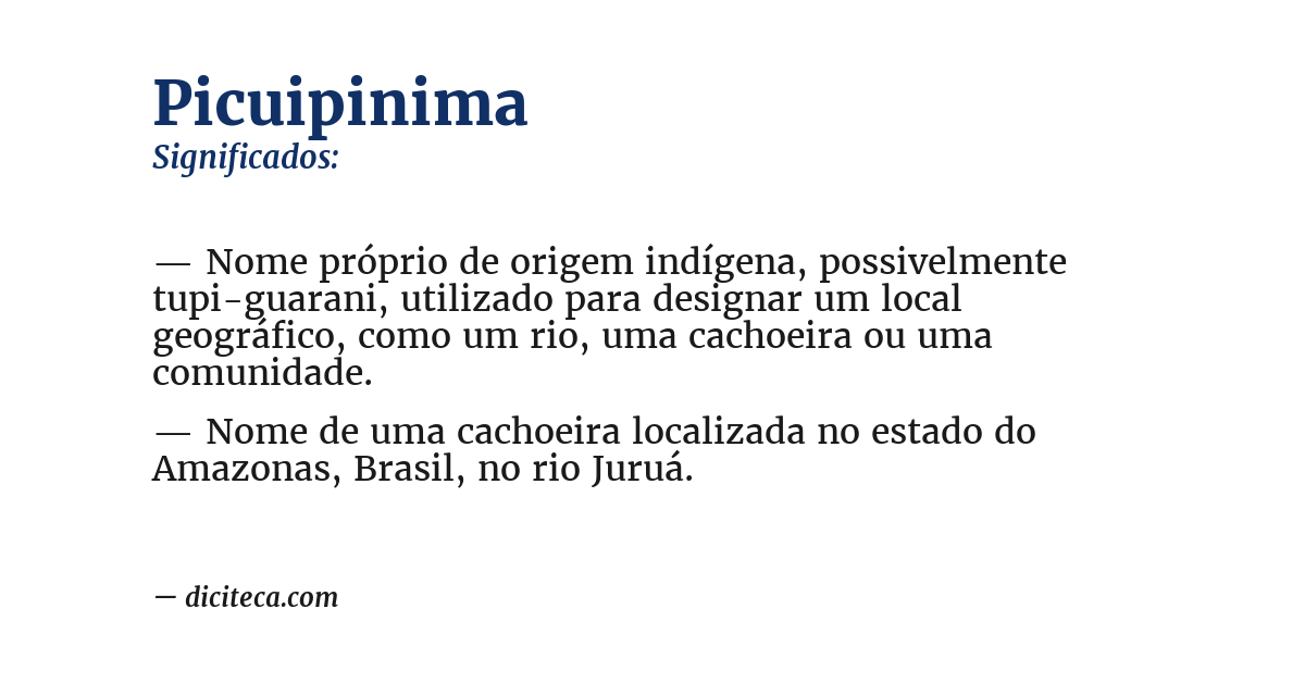 Significado de picuipinima