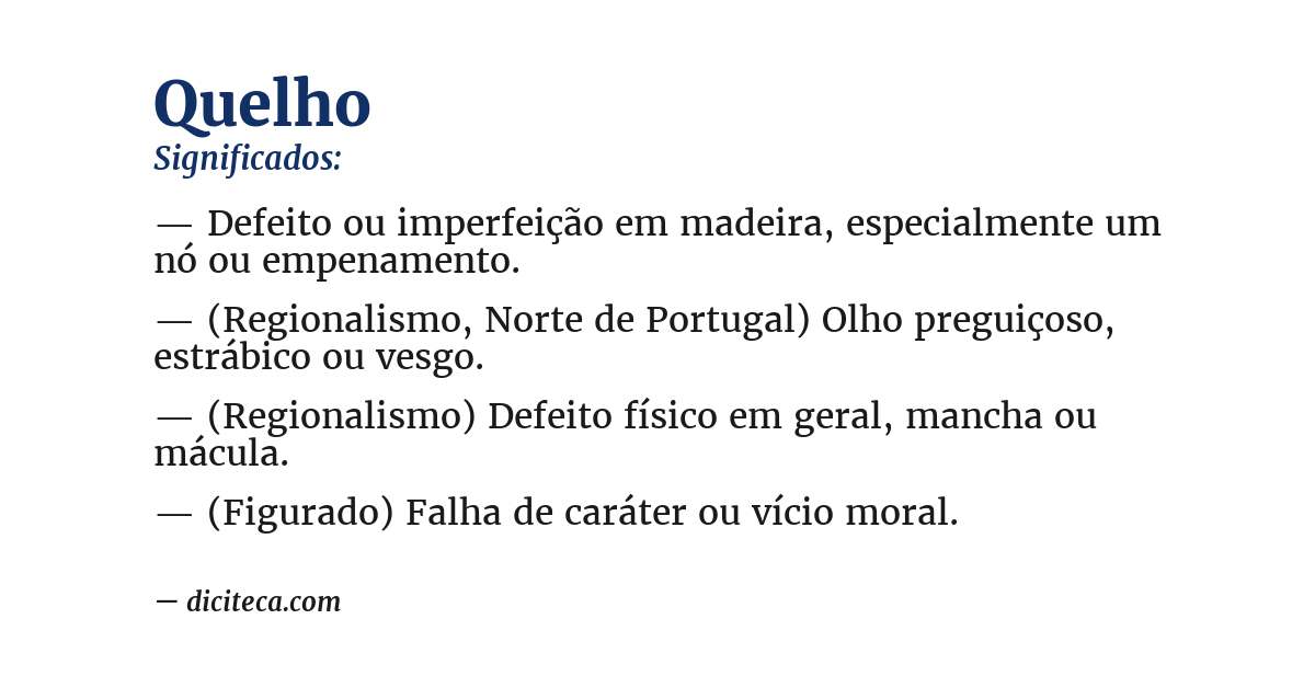 Significado de quelho