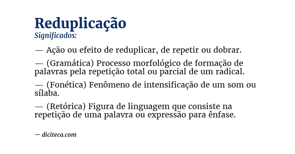 Significado de reduplicação