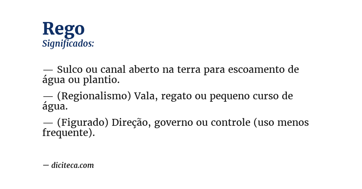 Significado de rego