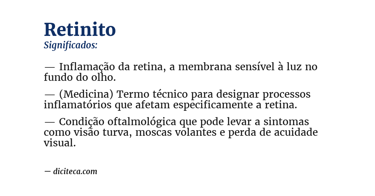 Significado de retinito