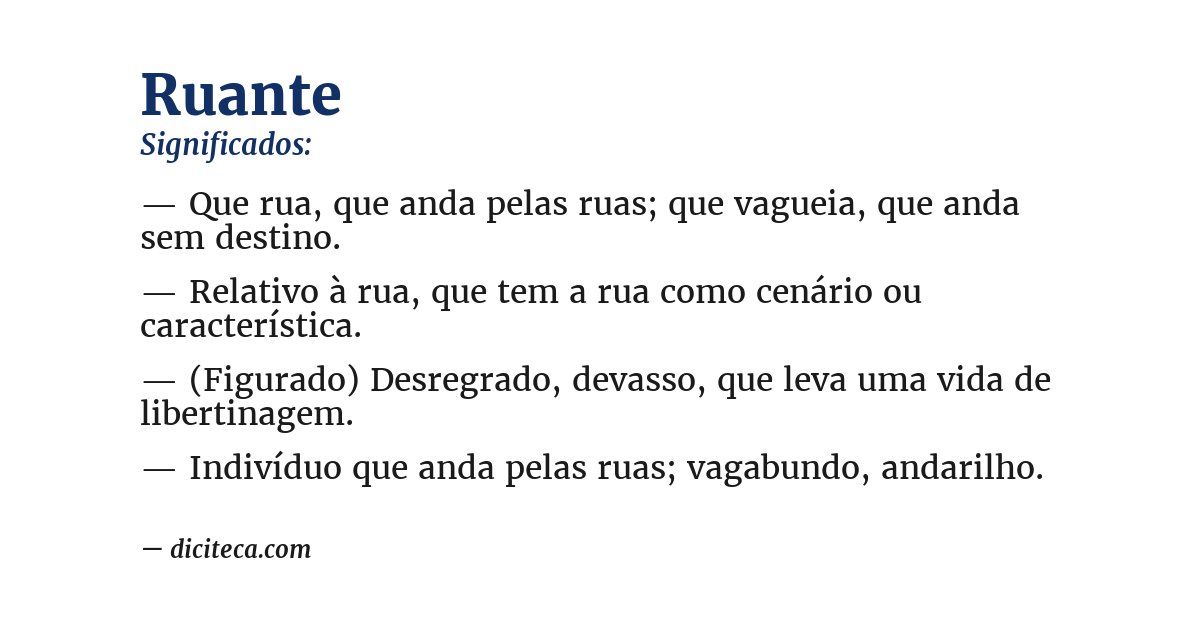 Significado de ruante